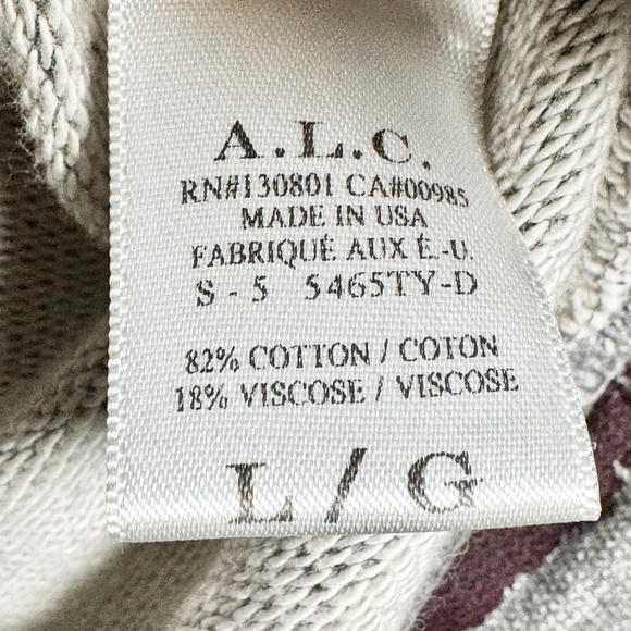 A.L.C. Conlo Frequency Stripe Crewneck Sweater Sz L - Picture 6 of 7